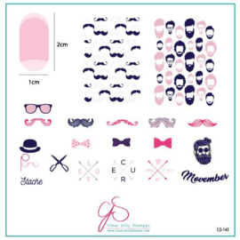 Clear Jelly Stamper - Medium Stamping Plate - CJS_142 Hippest Movemember