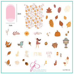 Clear Jelly Stamper -  Stamping Plate of the Month - PMC-42 -It's Fall!