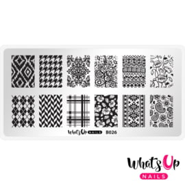 Whats Up Nails - Stamping Plate - B026 Fashion Prints