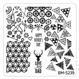 Bundle Monster - Father's Day Nail Stamping Plate - Occasion Collection, Daddy's Girl