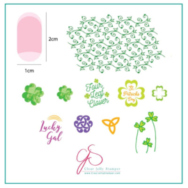 Clear Jelly Stamper - Stamping Plate - CJS_H18 Four Leaf Clover