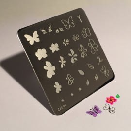 Clear Jelly Stamper - Stamping Plate - CJS_01 - Flower & Butterfly