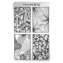 Yours Cosmetics - Stamping Plates - :YOURS Loves Fee - YLF21. Planting with prints (double sided)
