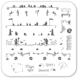 Clear Jelly Stamper - Stamping Plate - CJS_H41 - Let's Get Spooky!