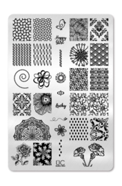 UberChic - Big Nail Stamping Plate - Collections 10-01