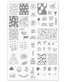 UberChic - Big Nail Stamping Plate - Party Time