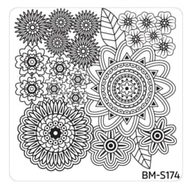 Bundle Monster - Mystic Woods Nail Stamp Plate - Flower Buffet