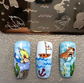 Clear Jelly Stamper - Stamping Plate - CJS_24 - Mermaid Doodle #1