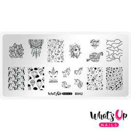 Whats Up Nails - Stamping Plate - B042 Head in the Clouds