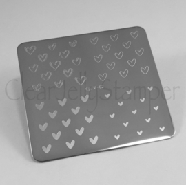 Clear Jelly Stamper - Stamping Plate - CJS_V02 - Super Cute Hearts