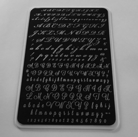 Clear Jelly Stamper - Big Stamping Plate - CJS_41 - Alphabet - Script