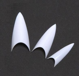 Witte Stiletto Nagel Tips (500 stuks)