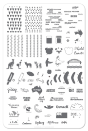 Clear Jelly Stamper - Big Stamping Plate - CJS_LC28 - Land Down Under