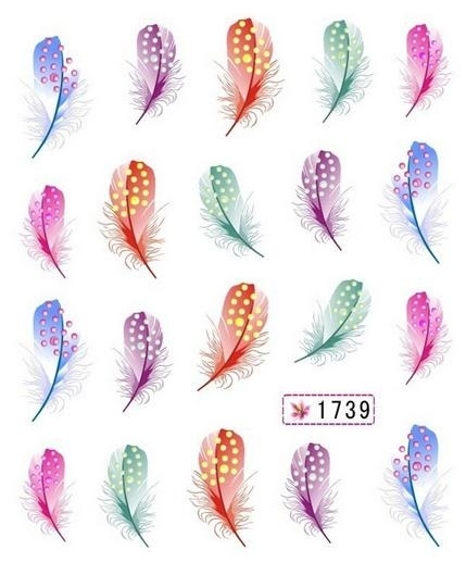 Waterdecals - Colored Feathers