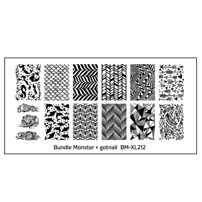 Bundle Monster - gotnail Blogger Collaboration Nail Art Polish Stamping Plates (BM-XL212)