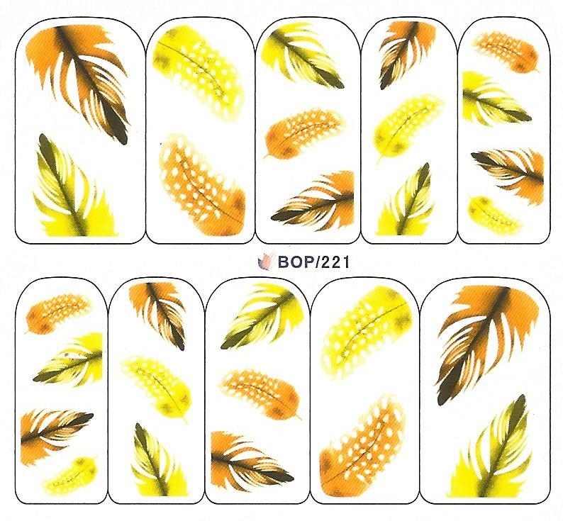 Waterdecals - Yellow Feathers