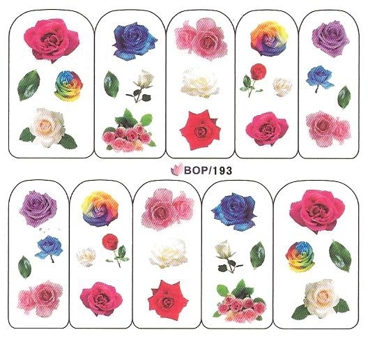 Waterdecals - Colored Roses