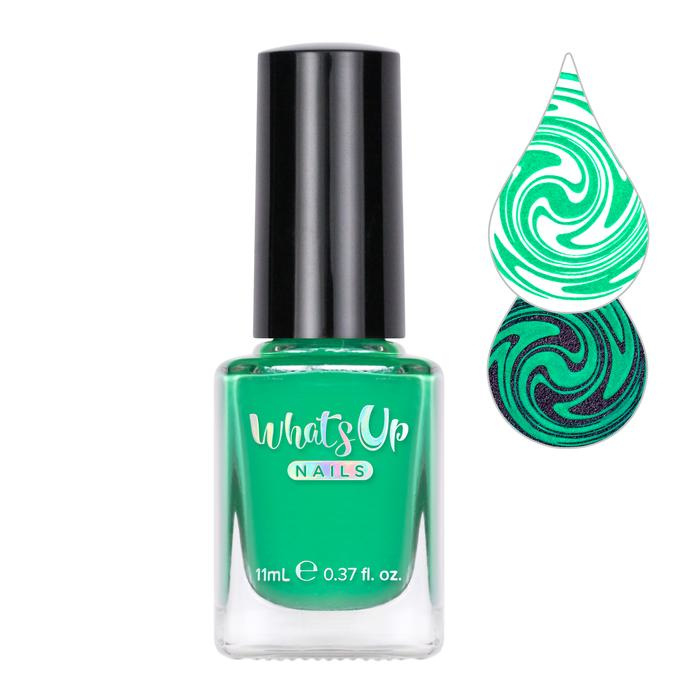 Whats Up Nails - Stamping polish - WSP034.  Little Green Men