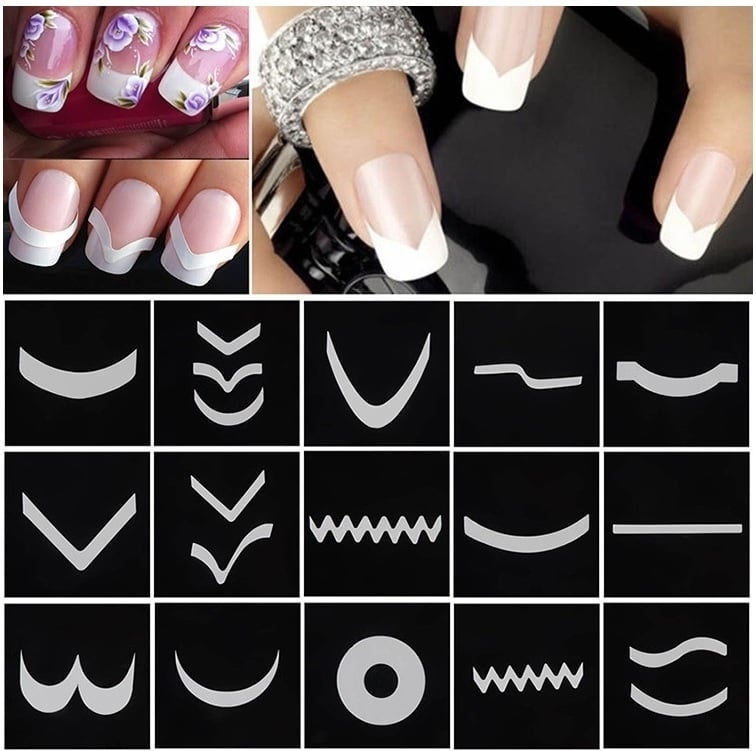 Verslijten Tomaat Detecteren French Nail Tip Manicure Stickers - 24 velletjes | Nail Stickers | Nailways
