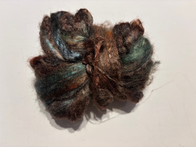 zijden lont, 3 gram, nummer 20 bruin blauw tinten