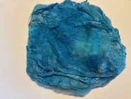 Hankies moerbei zijde per 5 gram, turquoise  tinten , nummer 9