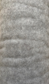 Naaldvlies grijs 80% wol 20% alpaca, 120cm breed 100 g/m,  per meter