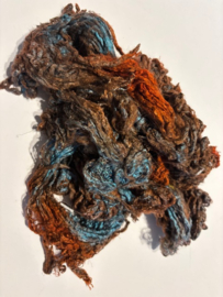 Zijde vermicelli, nummer 15 blauw bruin koper, prijs per 5 gram