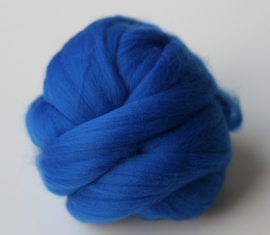 op = op Merinowol (50 gram), royal blauw, kleurcode 207 extra fijn, 18 micron