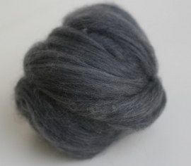 Merinowol (50 gram), donker grijs gemêleerd, kleurcode 125, 20-21 micron