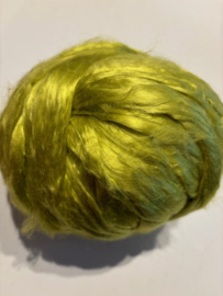 Moerbei zijdenlont, 10 gram neon groen