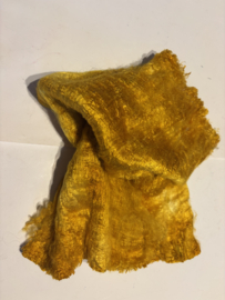 Moerbei zijde lap zelfgeverfd, goud tinten,  nummer 15 per 10 gram