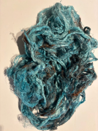 Zijde vermicelli, nummer 19 licht blauw vleugje rood, prijs per 5 gram