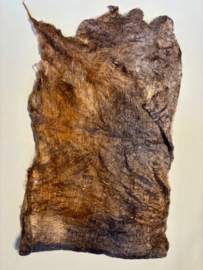 Oezbekistan zijde lap zelfgeverfd, mauve bruin tinten, nummer 114 per 10 gram