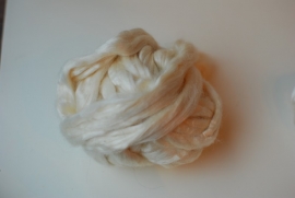 Tussah zijdenlont ecru, 10 gram 