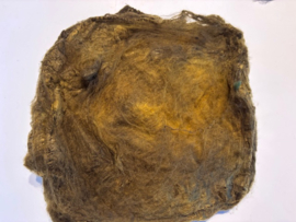 Hankies moerbei zijde per 5 gram, olijf mosterd tinten , nummer 11