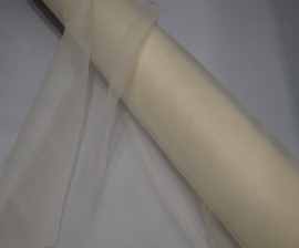 Organza zijde, ecru, 138 cm breed, per 50 cm 23 g/m