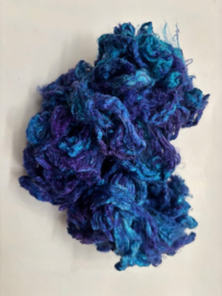 Zijde vermicelli, nummer 3 turquoise paars, prijs per 5 gram