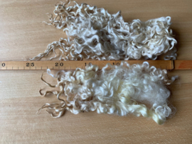 Wensleydale krullen, ecru,  15-20cm 15 gram 