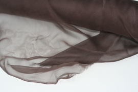 Chiffon zijde 3.5, bruin , 110 breed, per 50 cm, 14g/m, prijs