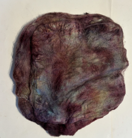 Hankies moerbei zijde per 5 gram, aubergine tinten , nummer 23