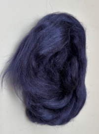 Tussah zijdenlont nr 46 spijker blauw, 10 gram,
