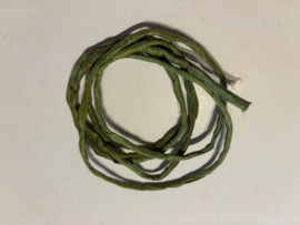 Gerolde ponge 8 zijdedraad, nummer 6 groen, 120cm
