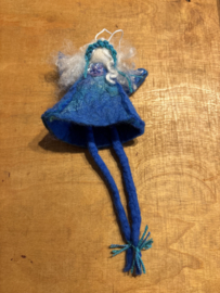 Vilten turquoise blauw