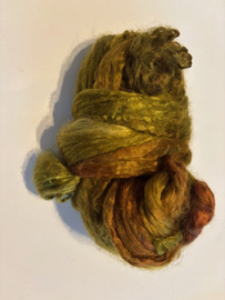 zijden lont, 3 gram, nummer 62 groen bruin