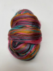 Bamboe 80 %  (50 gram) męt  20% Merinowol, zwart multi kleurcode 432,