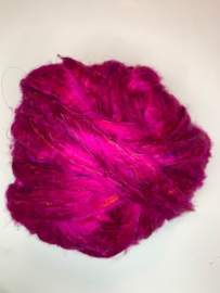 Sari zijden, fucsia, per 10 gram, prijs