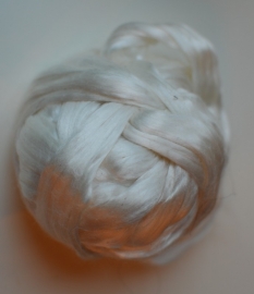 Moerbei zijdenlont wit glanzend, 10 gram