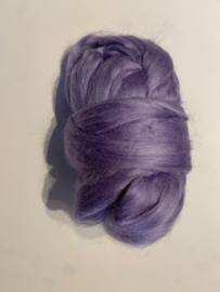 Tussah zijdenlont  lila, 10 gram