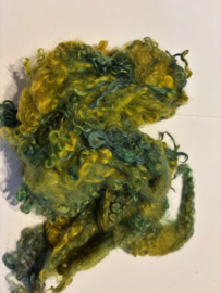 wensleydale krullen, nummer 3 groen turquoise , 15 gram