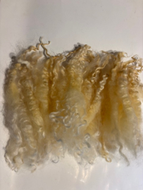Wensleydale krullen, ecru,  15-20cm 15 gram